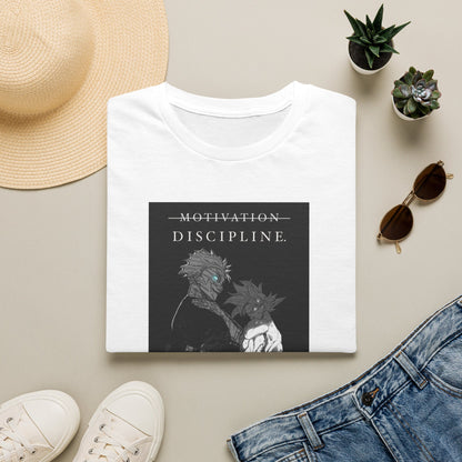 Anime Motivation Discipline Shirt, Manga Gym Workout Tee, Aesthetic Black White Anime Graphic Tee, Fitness Mindset Shirt, Streetwear Tee