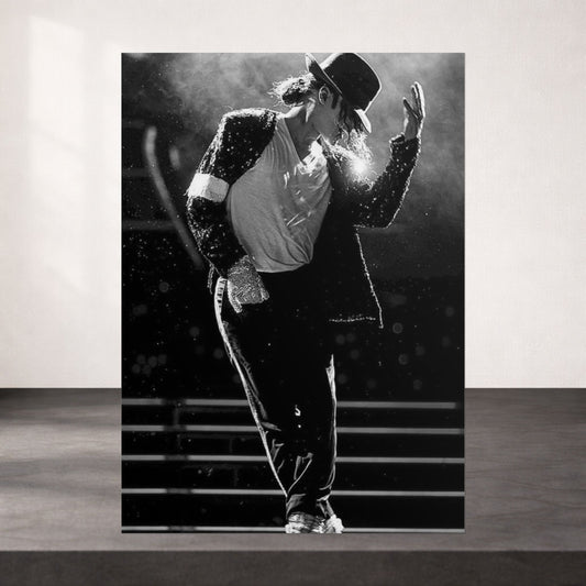 Michael Jackson Black and White Poster King Of Pop Wall Art Vintage Concert Photo MJ Aesthetic Print Music Legend Room Decor Retro Wall Art
