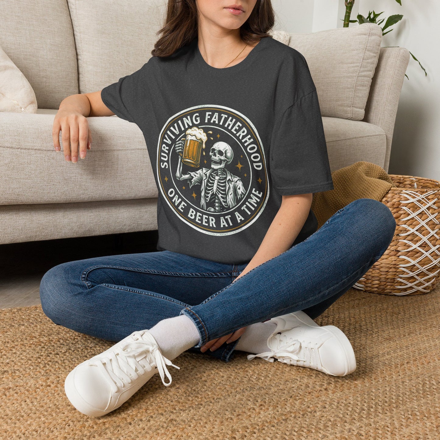 Surviving Fatherhood One Beer At A Time Shirt | Funny Dad Beer Tee