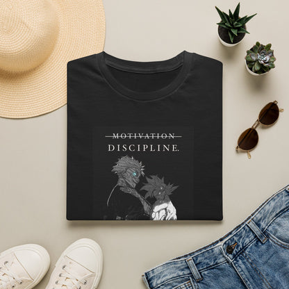 Anime Motivation Discipline Shirt, Manga Gym Workout Tee, Aesthetic Black White Anime Graphic Tee, Fitness Mindset Shirt, Streetwear Tee