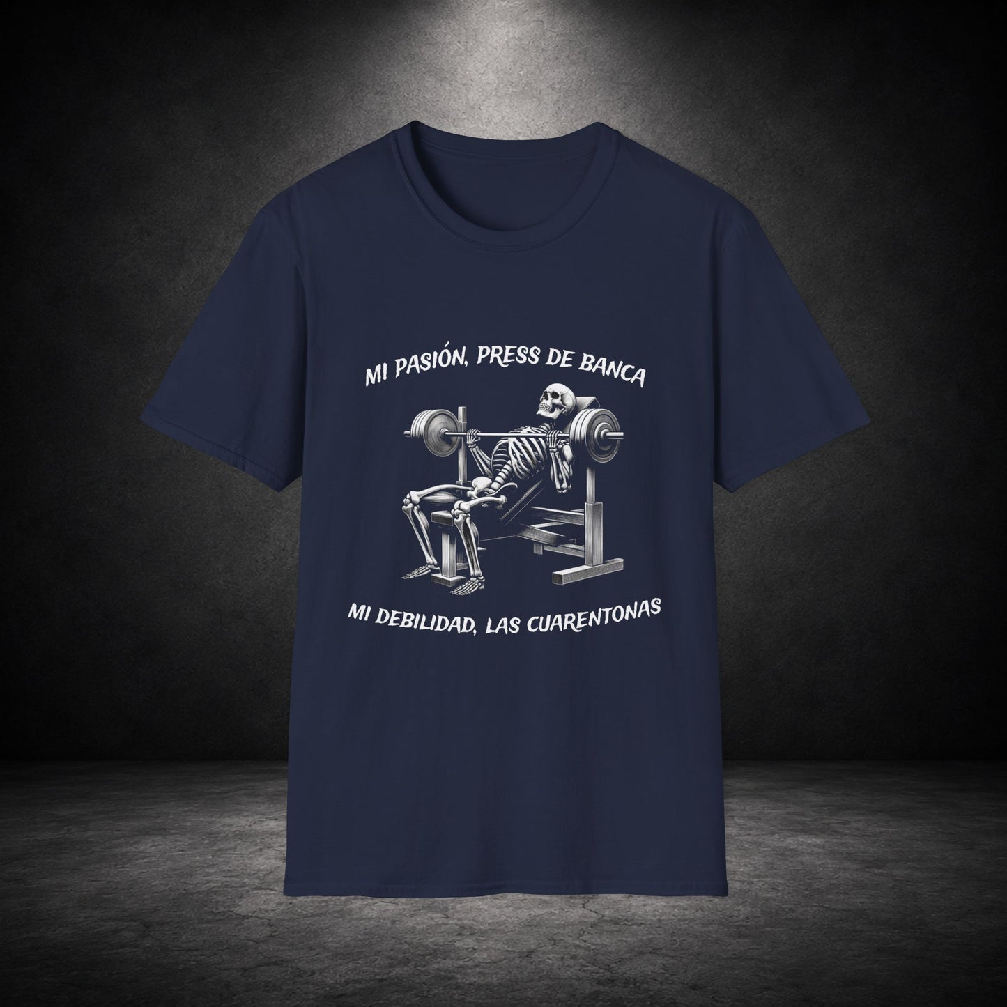 Funny Bench Press Shirt | Skeleton Gym Humor Tee tee for bench press shirt and bodybuilding tee - perfect occasion piece