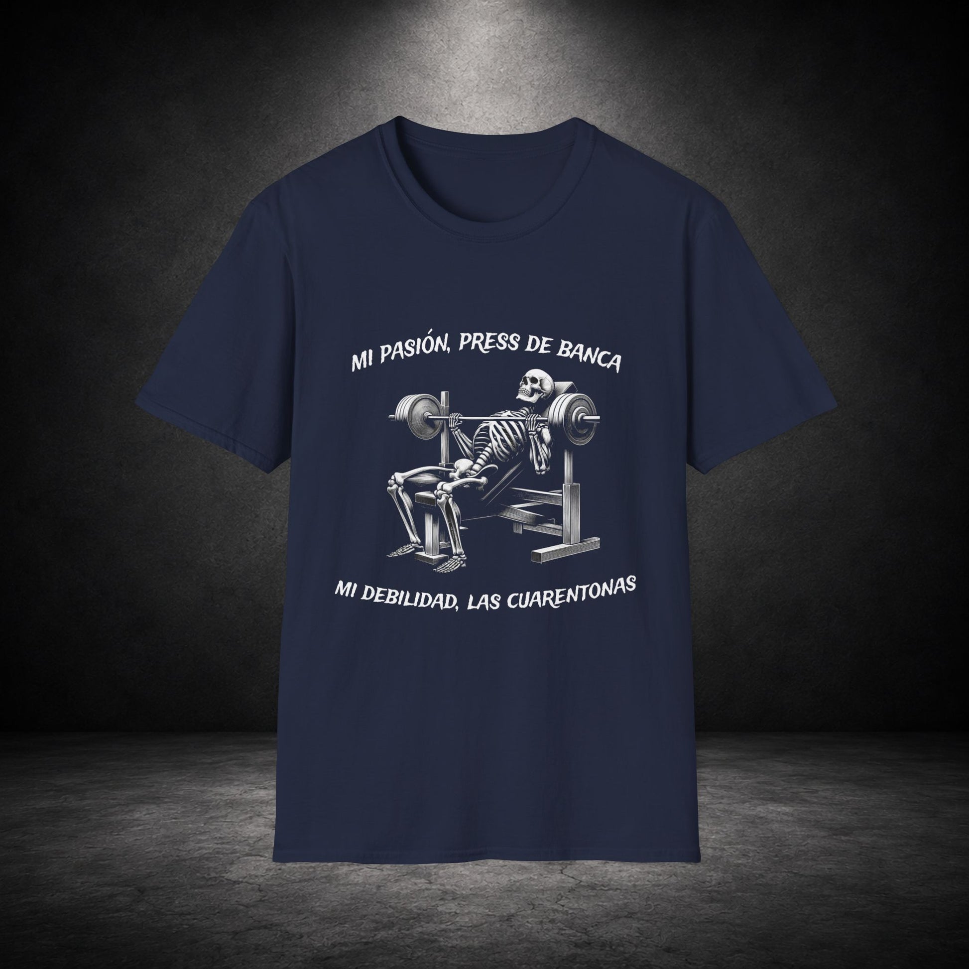Funny Bench Press Shirt | Skeleton Gym Humor Tee tee for bench press shirt and bodybuilding tee - perfect occasion piece