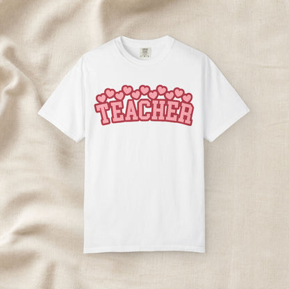 Teacher Heart Shirt | Cute Pink Teacher Tee