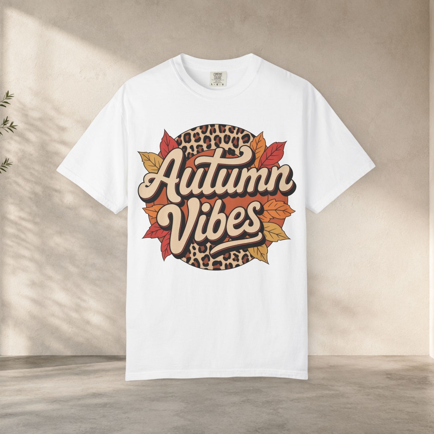 Autumn Vibes Comfort Colors 1717 T-Shirt – Cozy Fall Leaves Graphic Tee t-shirt for autumn season - versatile wardrobe staple