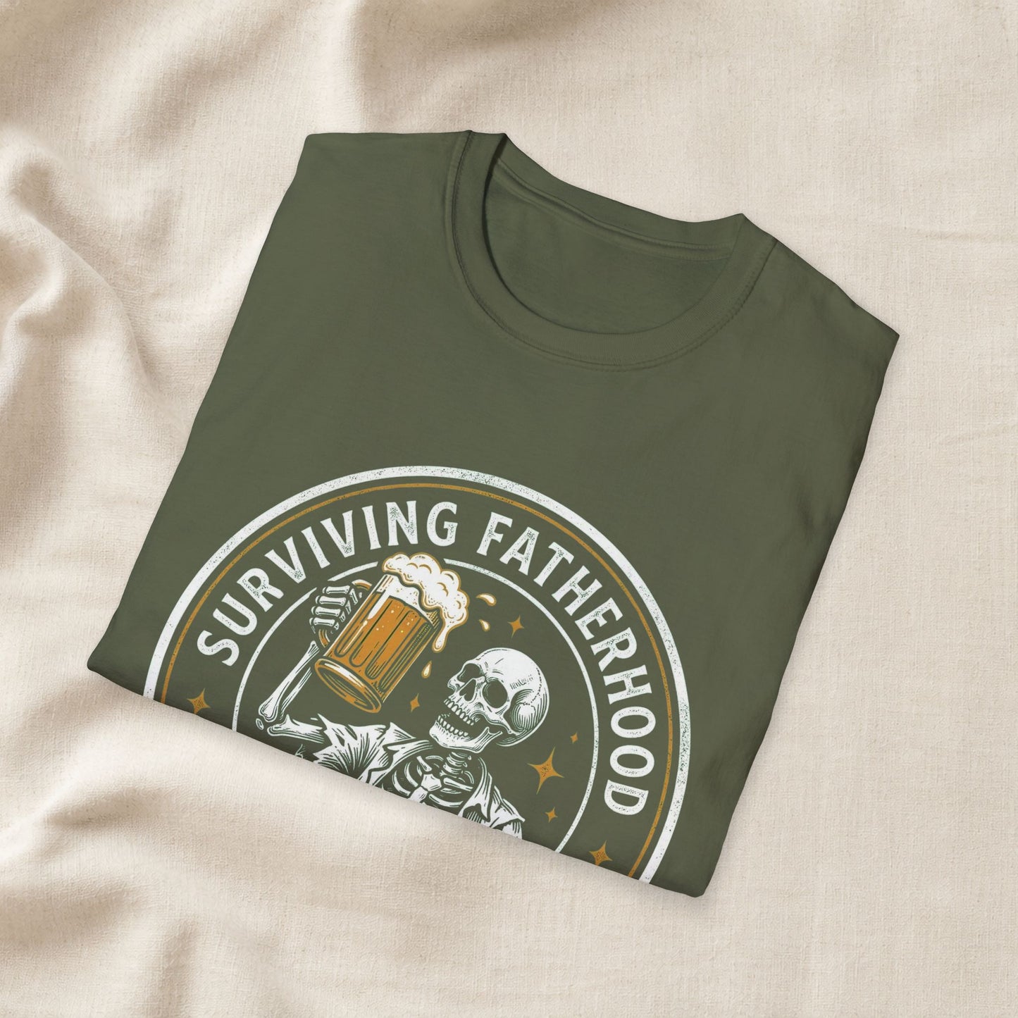 Surviving Fatherhood One Beer At A Time Shirt | Funny Dad Beer Tee