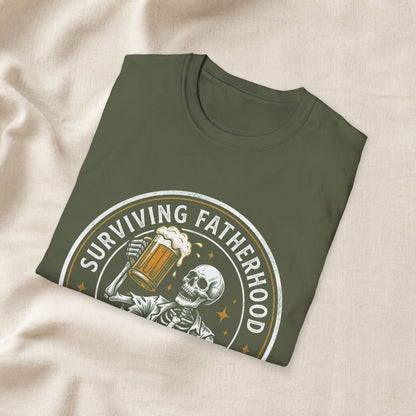 Surviving Fatherhood One Beer At A Time Shirt | Funny Dad Beer Tee